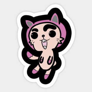 The ninja cat lover Sticker